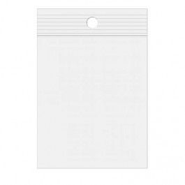 Grip Seal Bags with Hang hole 15x20.5cm Crystal Clear PP 100 micron (100 pieces) [Z4R68]
