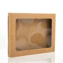 Kraft Gift Boxes with Window 10.2x1.4x13.8cm (25 pieces) [WKRG271]