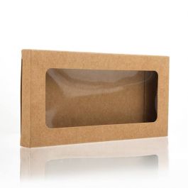 Kraft Gift Boxes with Window 11.5x1.5x15cm 25 pieces WKRG3 Packlinq