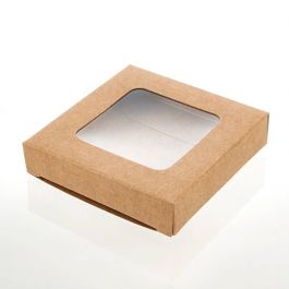 Kraft Gift Boxes with Window 7x2.1x6.8cm (25 pieces) [WKRG319]