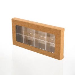 Kraft Artisan Candy Box Sets for 8 7x2.1x13,8cm (25 Pieces) [CNDY273]