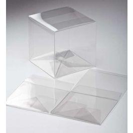 Plastic Gift Boxes 12.7x12.7x12.7cm with Autolock Bottom (25 pieces) [PLB68]