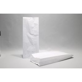 Paper Bags White 14x6x28cm with side gusset | Content 1.5kg Cellulose 35grs (125 pieces) [PAV1418]