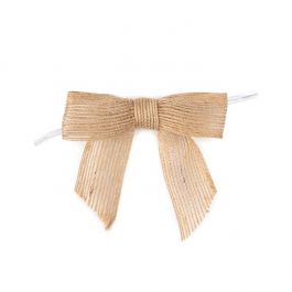 Bows Pre-tied Natural Jute 8,9 cm (25 pieces) [JBOWN]