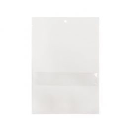 Kraft Bags White Eco-fiendly 15,2x22,9 cm Sealable With Window (100 pieces) [KHS69WKW]