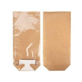 Kraft Block Bottom Bags w/ Paper Insert 7x5.1x25.4 cm (100 Pieces) [FGKB17]