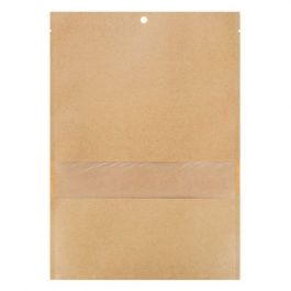 Kraft Bags Sealable 9.8x11.4 cm with Window (100 pieces) [KHS45MWE]