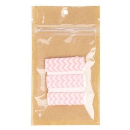 Kraft Barrier Bags with clear front 7.6 x 11.4 cm w/Tear Notches (100 Pieces) [HZB3KC]