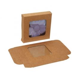 Kraft Gift Boxes with Window 7x1.4x6.8cm (25 pieces) [WKRG277]