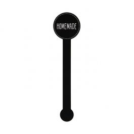 Stickers Lollipop Shape Homemade (Black w/ White Text) 2,5x10,2 cm (1 Shet) [LSLHOME]