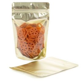 Stand Up Pouches Transparent/Matt Gold 13x7.9x20.6cm | 113 grams (100 pieces) [ZBGMG3]