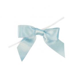 Bows Pre-tied Metallic Ocean Blue 8,9 cm (25 pieces) [MBOWOB]