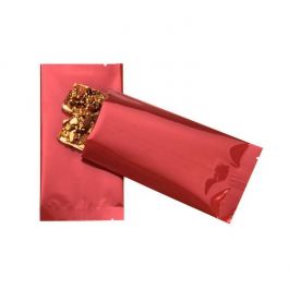 Plastic Bags Red 7.5x14cm Metallised and Sealable (100 pieces) [SVP35HR]