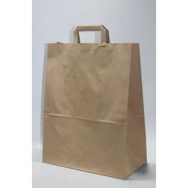 Paper Carrier Bags 32x17x45cm Brown Kraft 90 g/qm (50 pieces) [PADB9045]