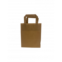 Paper Carrier Bags 18x8x22cm Brown Kraft 70 g/qm (50 pieces) [PADB1822]