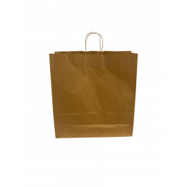 Paper Carrier Bags Brown 45x17x48cm Kraft 100 grams with twisted handles (50 pieces) [PAMB4548]