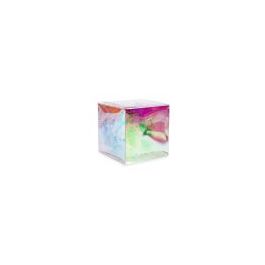 Plastic Gift Boxes 8,9x8,9x8,9 cm Iridescent with Autolock Bottom (25 pieces) [PLB105I]