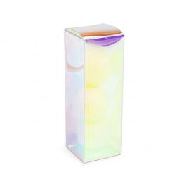 Plastic Gift Boxes 5,1x5,1x15,2 cm Iridescent with Autolock Bottom (25 pieces) [PLB137I]