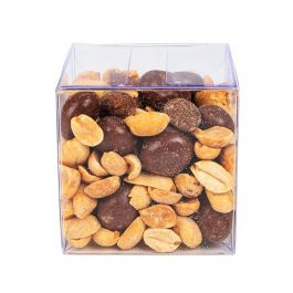 Plastic Gift Boxes 6,4x6,4x6,4 cm Crystal Clear with Autolock Bottom (25 pieces) [PLB302]