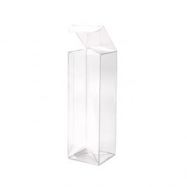 Plastic Gift Boxes 5.2x5.2x15.5cm Crystal Clear (25 pieces) [PLB327]