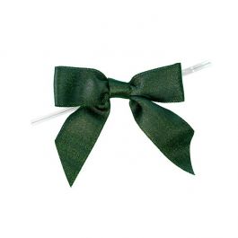 Pre-tied Bow Metallic Spruce 8.9 cm (25 pieces) [MBOWSP]