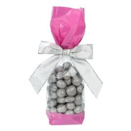 Printed Bags Pink 5.1x4.8x24.1cm with side gusset (100 pieces) [G1PK]