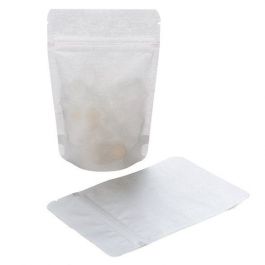 Stand Up Pouches Rice Paper Silver 13x8x20.5cm | 113 grams (100 pieces) [ZBGR3SS]