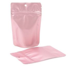Stand Up Pouches Pink with Hang hole 10.2x6x15.2cm (100 pieces) [ZBGM2RG]