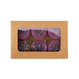 Kraft Artisan Candy Box Set, Round Insert 7x2.1x10.3 cm (25 pieces) [CNDYR275]