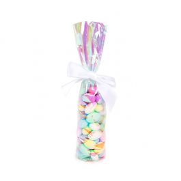 Plastic Bags round Bottom Iridescent 5,1x25,4 cm with paper insert (50 pieces) [RPBGH1]