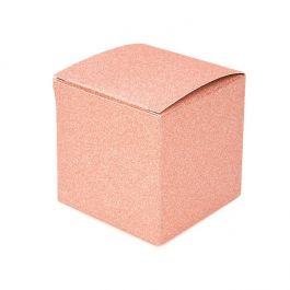 Folding Box Rose Gold Glitter 7,6x7,6x7,6cm (25 Pieces)[FB2RG]