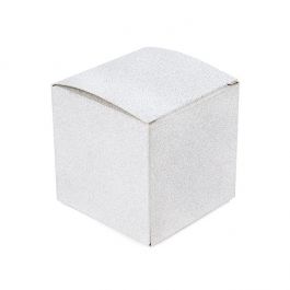 Folding Box Silver Glitter 7,6x7,6x7,6cm (25 Pieces)[FB2SG]