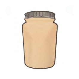 Mason Jar Shaped Pouch Kraft 13x7,6x20,6 cm (100 pieces) [SP3KZ]