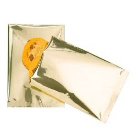 Plastic Bags Gold 12.7x17.8cm Metallised and Sealable (100 pieces) [SVP57G]