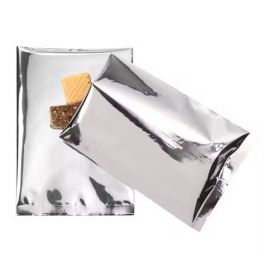 Plastic Bags Silver 12.7x17.8cm Metallised and Sealable (100 pieces) [SVP57S]