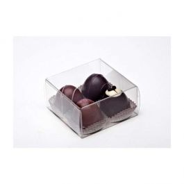 Plastic Gift Boxes for Chocolates 7x3.7x7cm Food Safe (25 pieces) [FPB227]