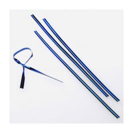 Tin Ties 15.2x0.4cm Blue Metallic Plastic (1.000 pieces) [TT6MB]