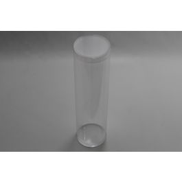 Plastic Tube round 5x25cm glued Bottom and loose Lid (25 pieces) [KJ-5X25V]