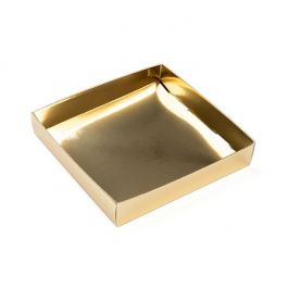 Paper Box Bottom Shimmer Gold 13x2,5x13,3cm (25 Pieces) [SG357]