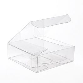 Plastic Gift Boxes 7.6x7.6x2.5cm Crystal Clear (50 pieces) [VB297]