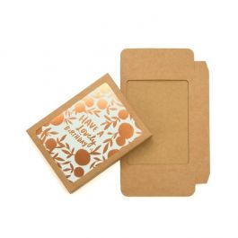 Kraft Gift Boxes 11.4x2.2x14.9cm Window Cut out (25 pieces) [WKR247]