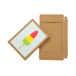 Kraft Gift Boxes 13.7x2.2x18.7cm Window Cut out (25 pieces) [WKR266]
