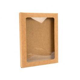Kraft Gift Boxes with Window 11.5x1.3x15cm (25 pieces) [WKRG6]
