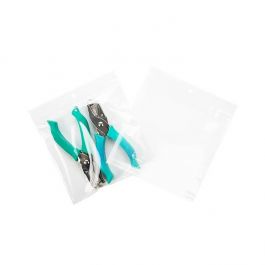 Grip Seal Bags with Hang hole 15x15cm Crystal Clear PP 75 micron (100 pieces) [Z3R66]