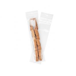 Grip Seal Bags with Hang hole 7.5x30.5cm Crystal Clear PP 100 micron (100 pieces) [Z4R312]