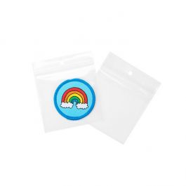 Grip Seal Bags with Hang hole 7.5x7.5cm Crystal Clear PP 100 micron (100 pieces) [Z4R33]