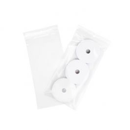 Grip Seal Bags with Hang hole 10x20.5cm Crystal Clear PP 100 micron (100 pieces) [Z4R48]