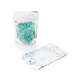 Stand Up Pouches Transparent/Black 8x5x13cm | 28 grams with hang hole (100 pieces) [ZBGB1H]