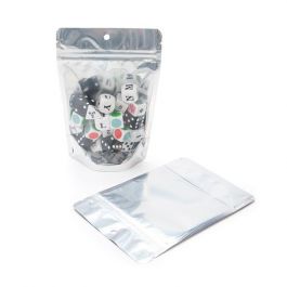Stand Up Pouches Transparent/Black 12x7.5x18.5cm | 114 grams with hang hole (100 pieces) [ZBGB46H]