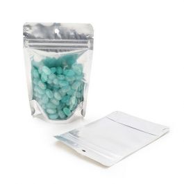 Stand Up Pouches Transparent/Gold 10x6x15cm | 57 grams with hang hole (100 pieces) [ZBGG2H]